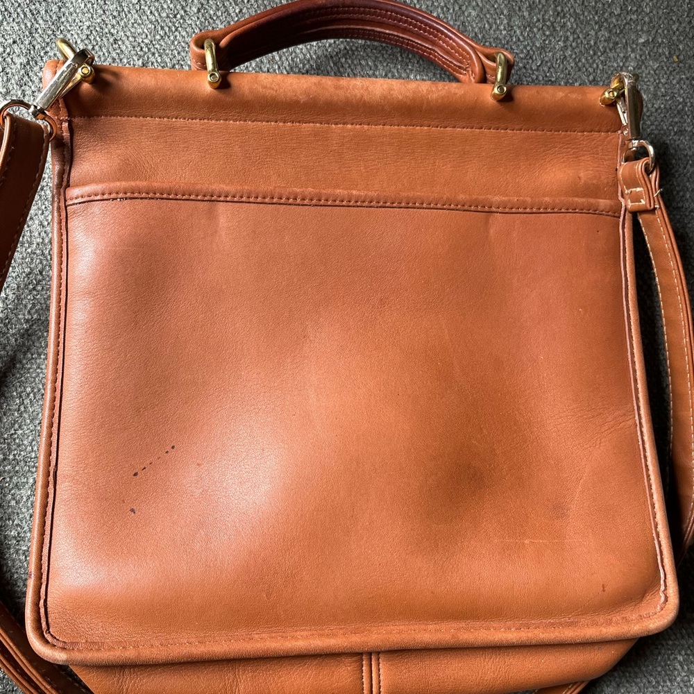 Vintage Coach Willis Tan Leather Top-Handle Bag - Picture 5 of 9